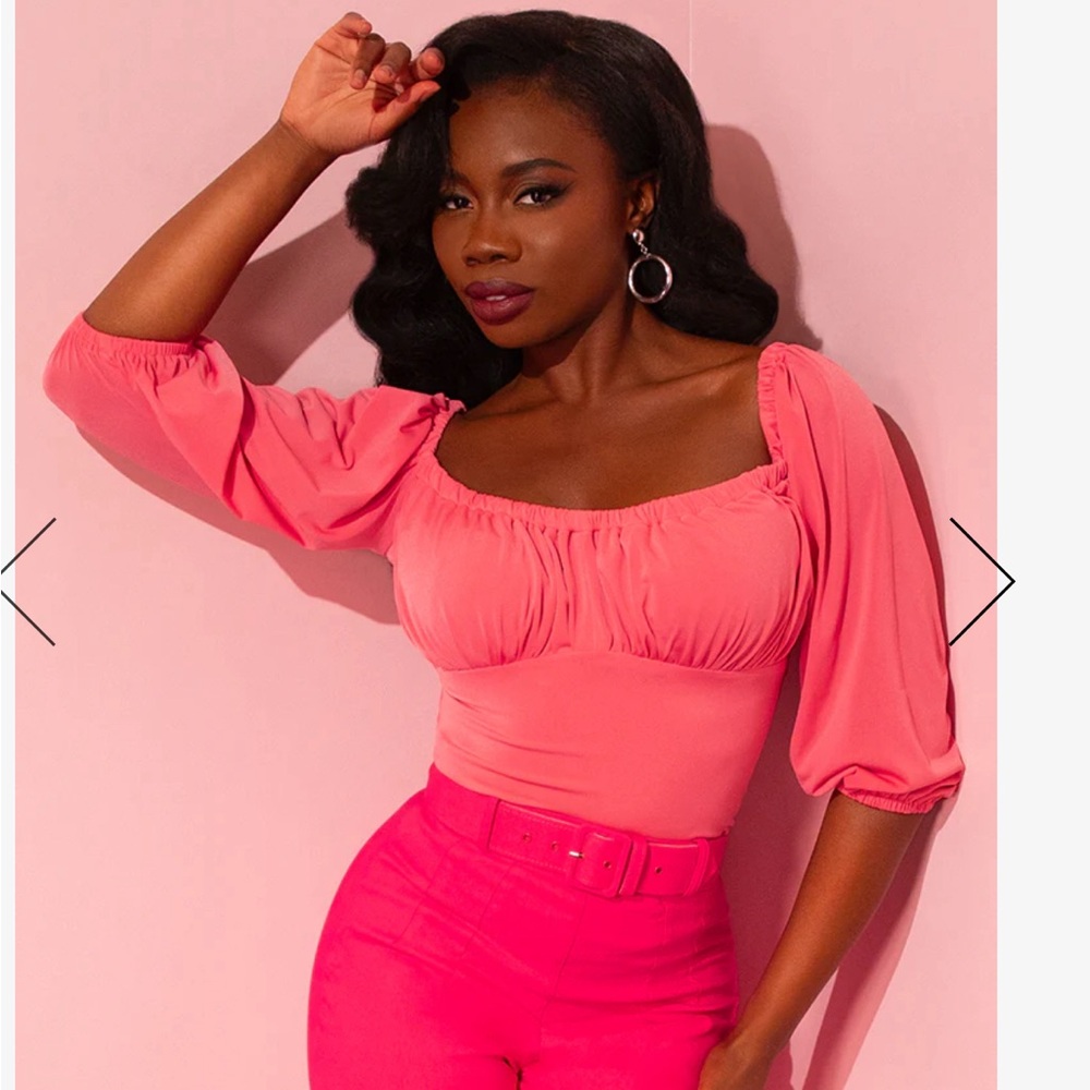 Vacation Top in Candy Pink | Vixen by Micheline Pitt Vintage Repro